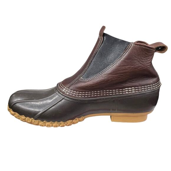 L.L. Bean Men’s Brown Waterproof Chelsea Duck Boot Size US 13 - Picture 2 of 10